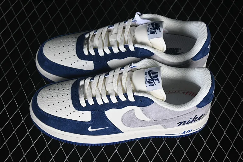 All categories Nk Air Force 1 Air Force series Nk Air Force 1 Low Air Force low-top Nike Air Force 1'07 Low white, gray and blue stitching Air Force 1 low-top casual sneakers HM3703-161